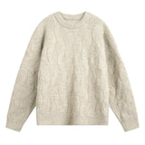 Frederick – Brushed Cable Knit Sweater | Oversized Crewneck Fit