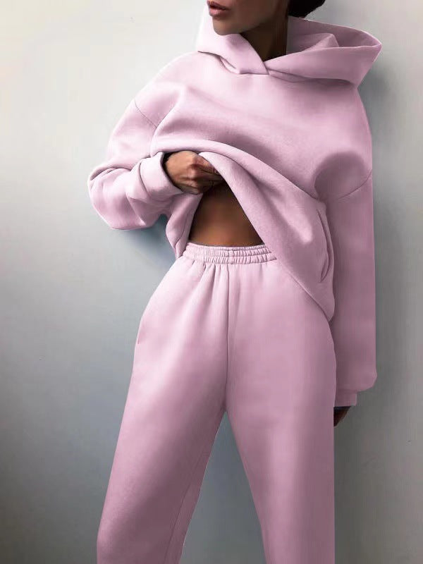 Olivia – Jogging Lounge Set | Women's Two-Piece Tracksuit With Zip-Up Jacket & Jogger Pants** Neriona Pink