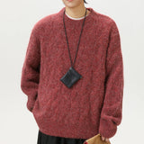 Frederick – Brushed Cable Knit Sweater | Oversized Crewneck Fit