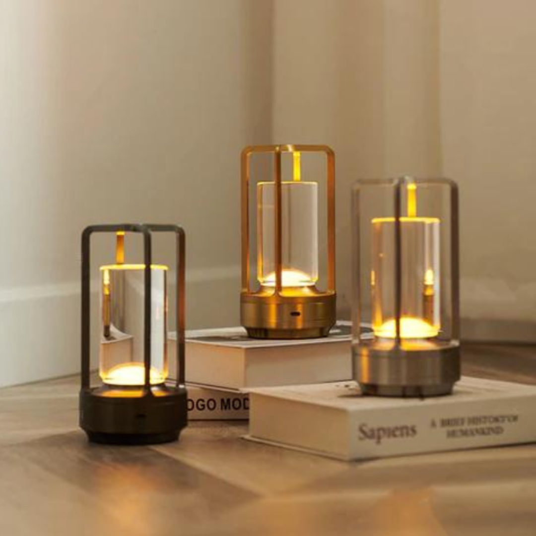 LumiTouch™ Table Lamp – Cordless Ambient Lighting | Touch Dimmable LED Light for Home & Outdoor Use Neriona