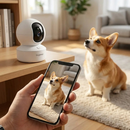 2K HD Smart Pet Camera | 355° Motion Tracking And Night Vision Neriona USB Pet Camera