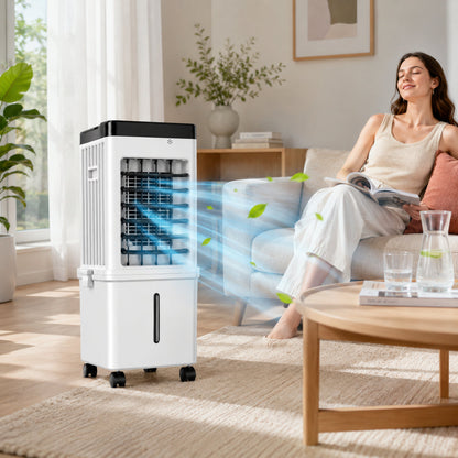 Portable Air Conditioner With Evaporative Cooling| Quiet Evaporative Cooler For Rooms Up To 550 Sq. Ft. 12000 BTU Neriona