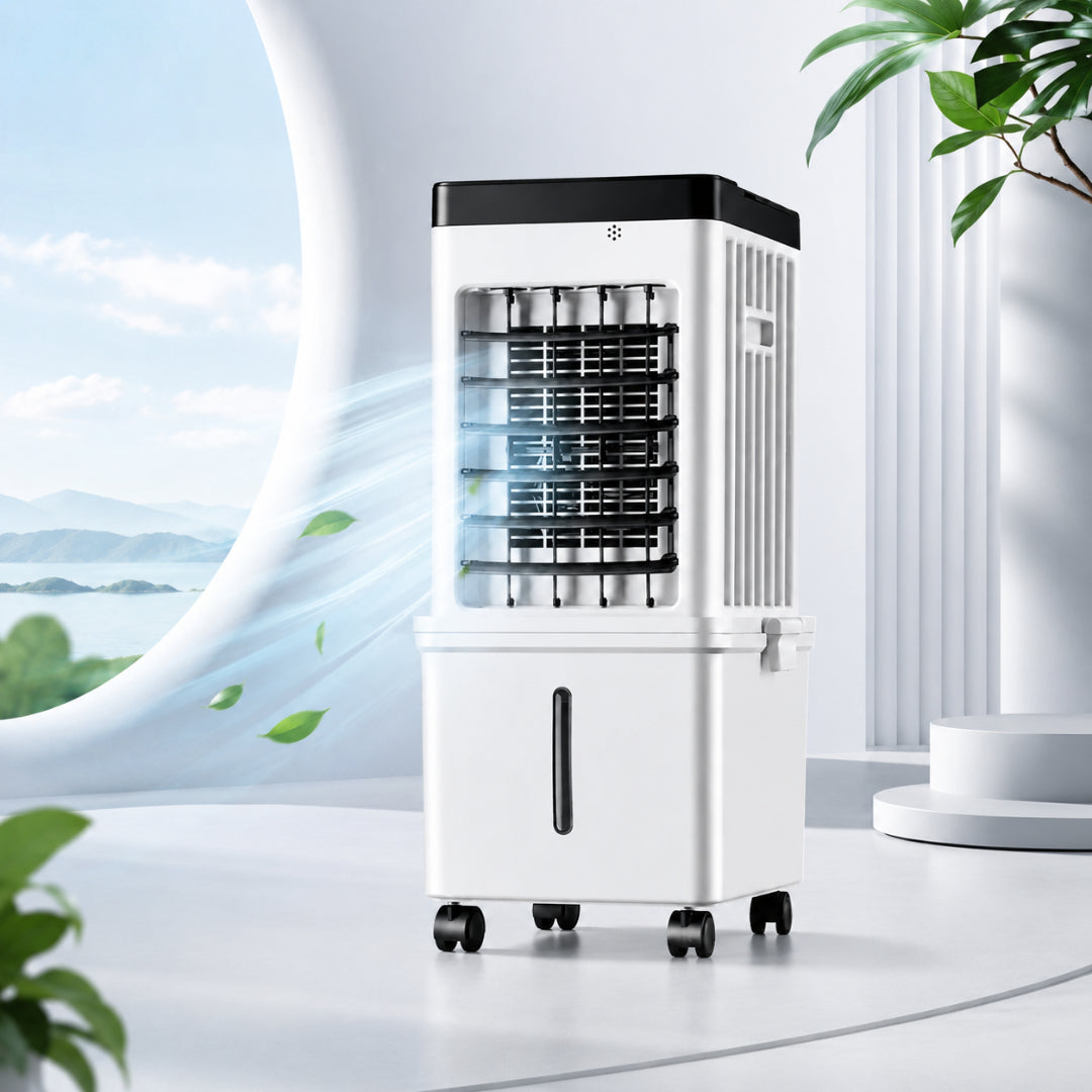 Portable Air Conditioner With Evaporative Cooling| Quiet Evaporative Cooler For Rooms Up To 550 Sq. Ft. 12000 BTU Neriona