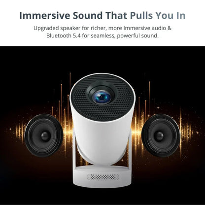 CinemaBeam Projector – Your Home Theater Anywhere | WiFi Bluetooth Smart Projector with Built In Apps & 130 Inch Display Neriona
