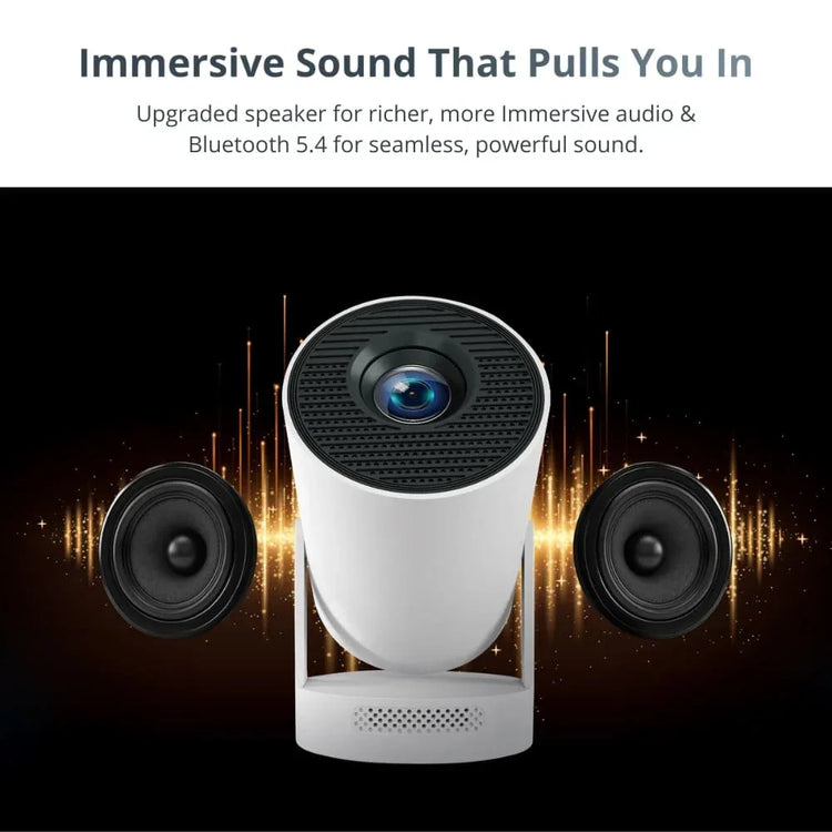 CinemaBeam Projector – Your Home Theater Anywhere | WiFi Bluetooth Smart Projector with Built In Apps & 130 Inch Display Neriona