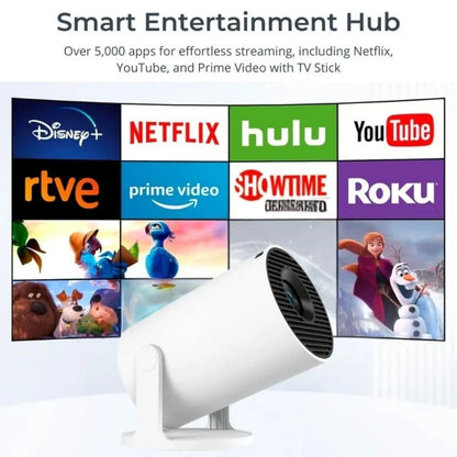 CinemaBeam Projector – Your Home Theater Anywhere | WiFi Bluetooth Smart Projector with Built In Apps & 130 Inch Display Neriona