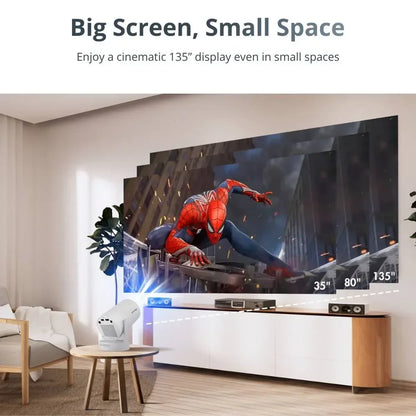 CinemaBeam Projector – Your Home Theater Anywhere | WiFi Bluetooth Smart Projector with Built In Apps & 130 Inch Display Neriona