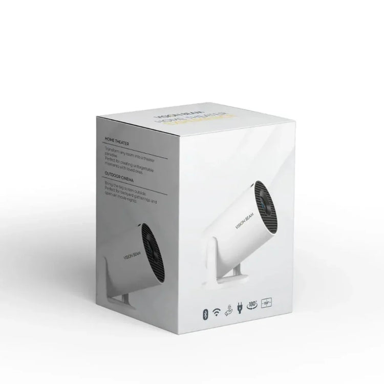 CinemaBeam Projector – Your Home Theater Anywhere | WiFi Bluetooth Smart Projector with Built In Apps & 130 Inch Display Neriona