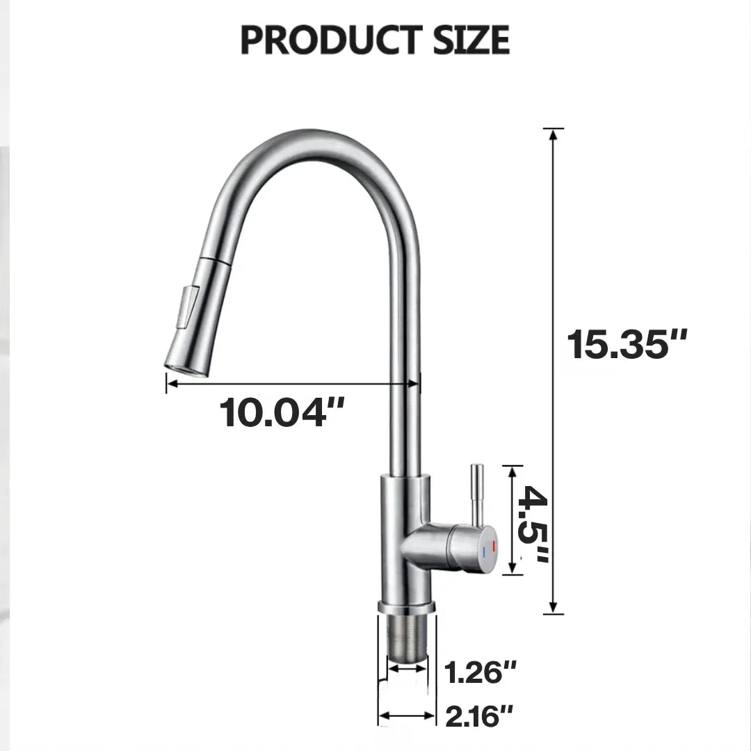 Pull Out Kitchen Faucet – Flexible Spray With Clean Design | Sink Tap With Swivel Spout And Dual Spray For Easy Everyday Use Neriona