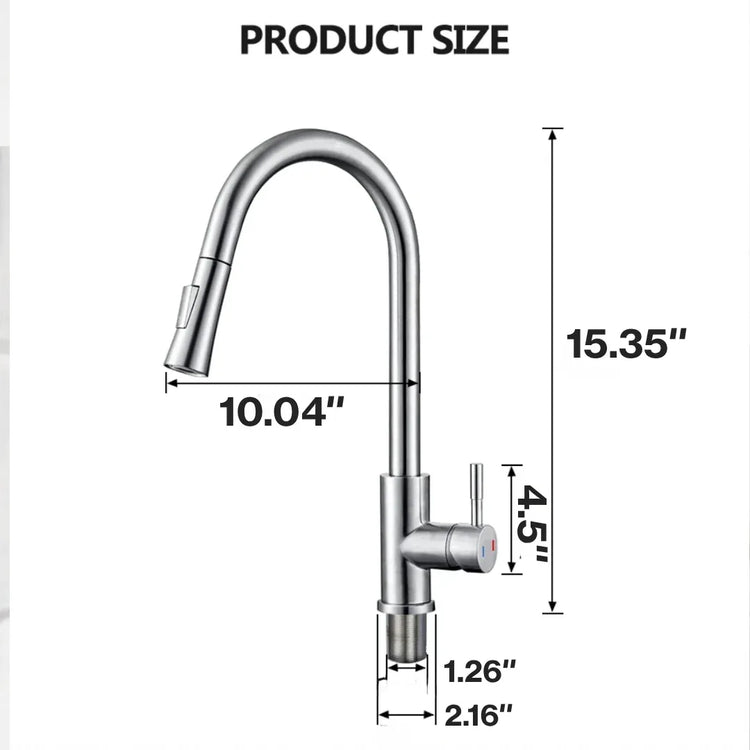 Pull Out Kitchen Faucet – Flexible Spray With Clean Design | Sink Tap With Swivel Spout And Dual Spray For Easy Everyday Use Neriona