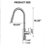 Pull Out Kitchen Faucet – Flexible Spray With Clean Design | Sink Tap With Swivel Spout And Dual Spray For Easy Everyday Use Neriona