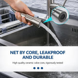 Pull Out Kitchen Faucet – Flexible Spray With Clean Design | Sink Tap With Swivel Spout And Dual Spray For Easy Everyday Use Neriona