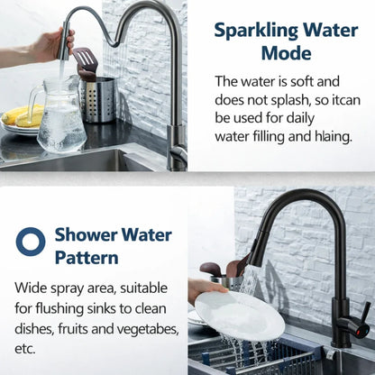 Pull Out Kitchen Faucet – Flexible Spray With Clean Design | Sink Tap With Swivel Spout And Dual Spray For Easy Everyday Use Neriona