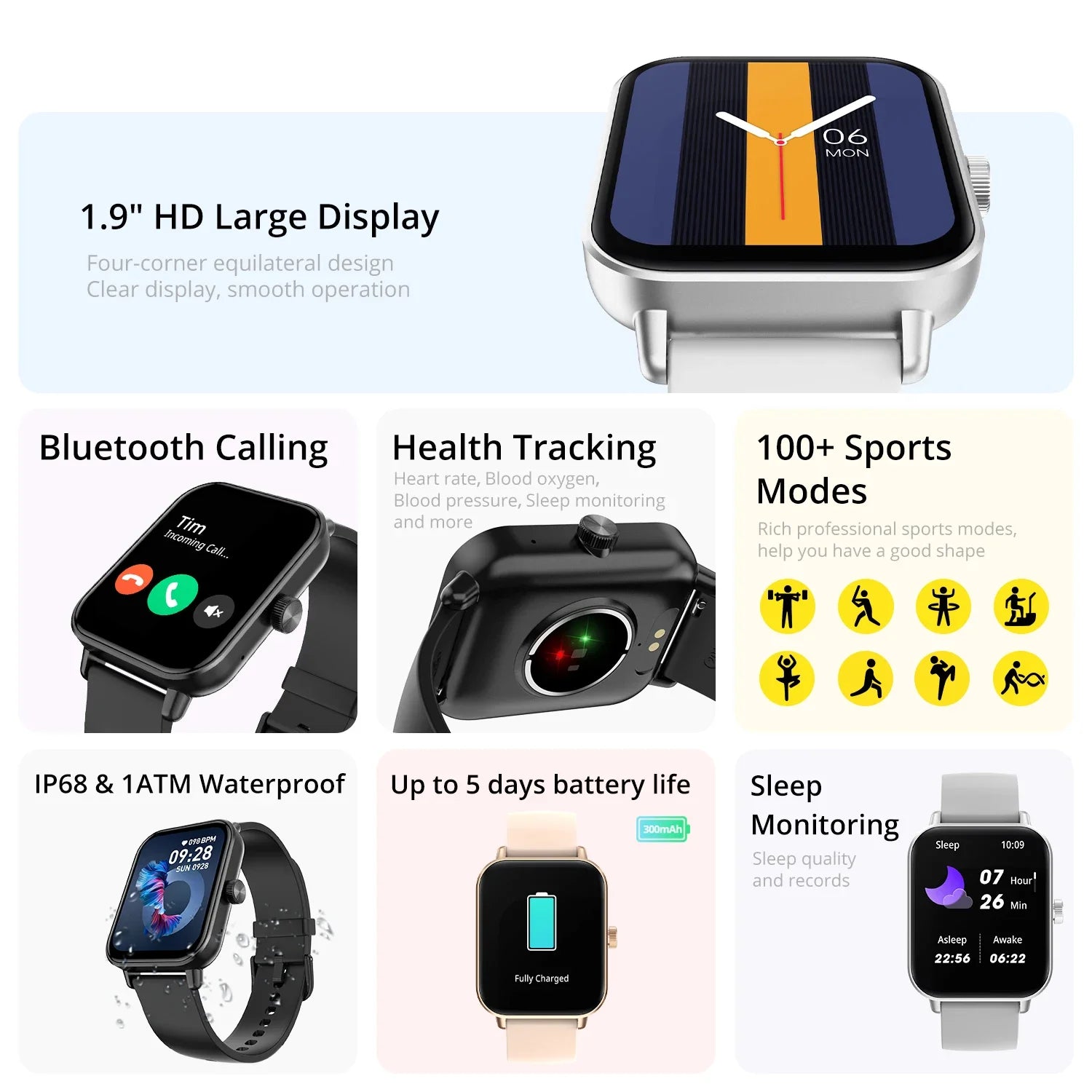Neriona Pro 2 Smartwatch for Health & Sports Tracking | Bluetooth Calling Fitness Watch for Men & Women Neriona