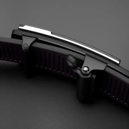 Men’s Leather Belt - Automatic Buckle Adjustable | Cowhide Belt for Business Casual Jeans and Everyday Wear No Holes Design Neriona