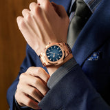 Arven - Men’s Watch With Bold Design And Strong Presence | Modern Timepiece With Sport And Business Character And Luminous Detail Neriona Gold Blue