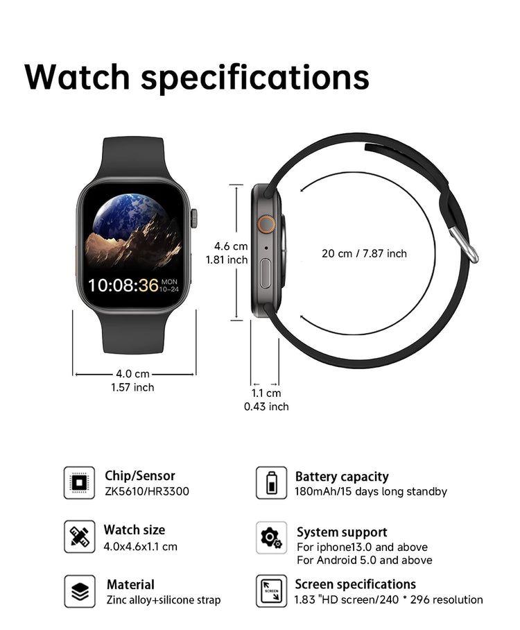 Veyra V2 Smartwatch for Health & Fitness Tracking | Bluetooth Calling Watch with Sleep Monitor Neriona