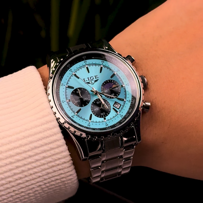 The Monarch Watch – Stainless Steel Quartz Watch | Bold Luxury Watch for Business, Evening & Everyday Wear Neriona