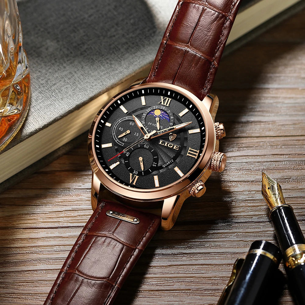 The Classic Watch – Premium Design With Leather Strap | Refined Timepiece With Luminous Detail And Balanced Everyday Style Neriona