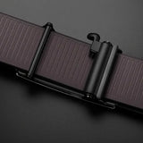 Men’s Leather Belt - Automatic Buckle Adjustable | Cowhide Belt for Business Casual Jeans and Everyday Wear No Holes Design Neriona