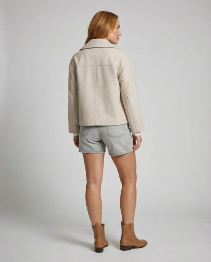 Charlotte – Cropped Double-Breasted Jacket | Classic Short Jacket For Everyday Elegance Neriona