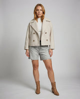 Charlotte – Cropped Double-Breasted Jacket | Classic Short Jacket For Everyday Elegance Neriona