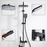 Luxury Shower System – Matte Black With Architectural Design | Rainfall Set With Digital Display And Multi Function Control Neriona