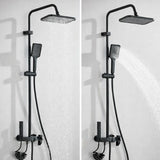 Luxury Shower System – Matte Black With Architectural Design | Rainfall Set With Digital Display And Multi Function Control Neriona
