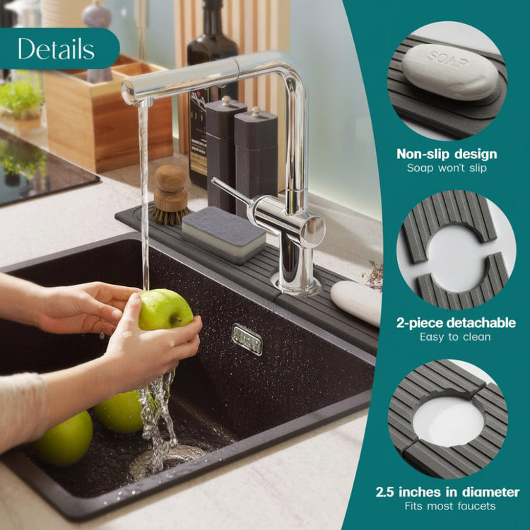 Diatomite Sink Faucet Mat | Fast-Absorbing Countertop Drying Tray for kitchen