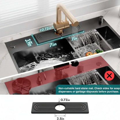 Diatomite Sink Faucet Mat | Fast-Absorbing Countertop Drying Tray for kitchen