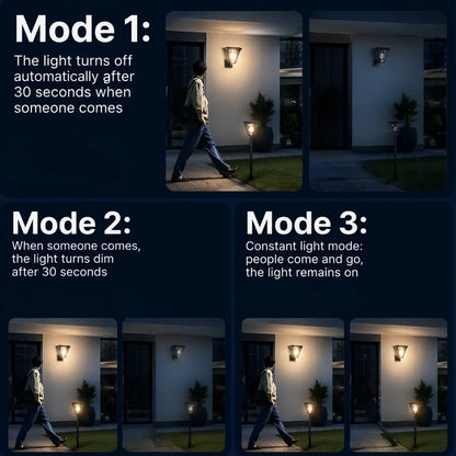 Solar Outdoor Light – 2 In 1 Wall Or Ground Design | Motion Sensor Light For Garden Or Pathway With Automatic Night Lighting Neriona