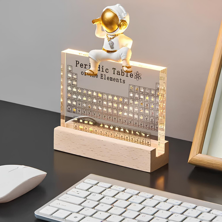 Periodic Table with Real Elements | Illuminated Acrylic Element Table for Desk Decor Office and Science Gifts Neriona