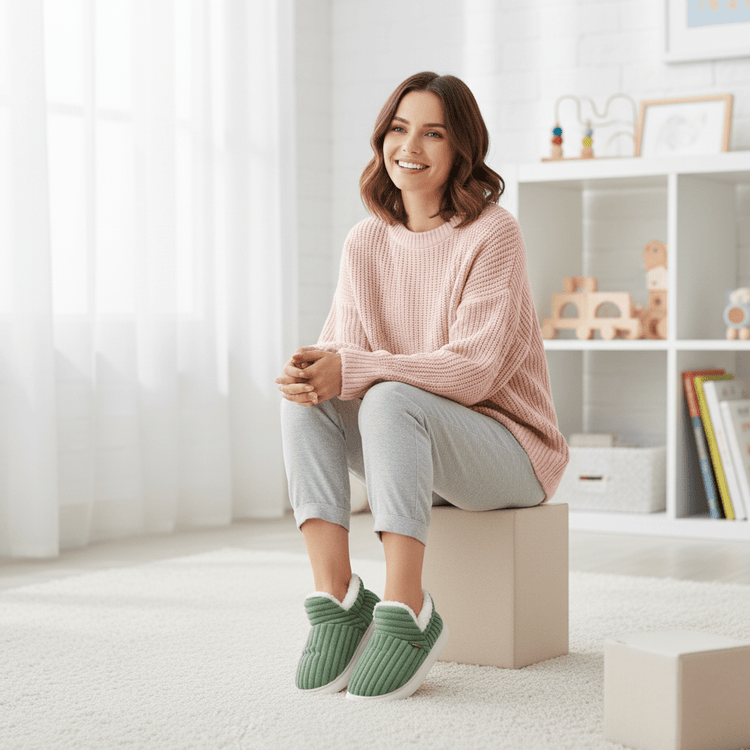 Noah – Thermal Slippers for Warmth and Comfort | Warm Plushs With Non-Slip Sole In winter