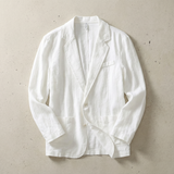 Theo – Lightweight Linen Blazer | Men's Classic Lapel Layering Jacket for Everyday Style