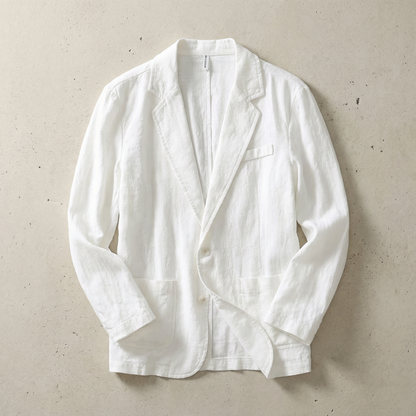 Theo – Lightweight Linen Blazer | Men's Classic Lapel Layering Jacket for Everyday Style