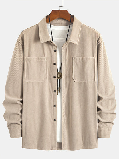Elias – Ribbed Shacket Jacket | Men's Shirt Jacket for Everyday Layering & Fall Wear