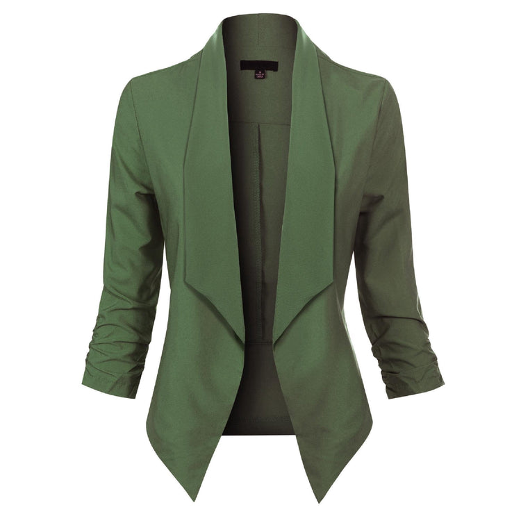Vivienne | Open-Front Draped Blazer