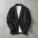 Theo – Lightweight Linen Blazer | Men's Classic Lapel Layering Jacket for Everyday Style