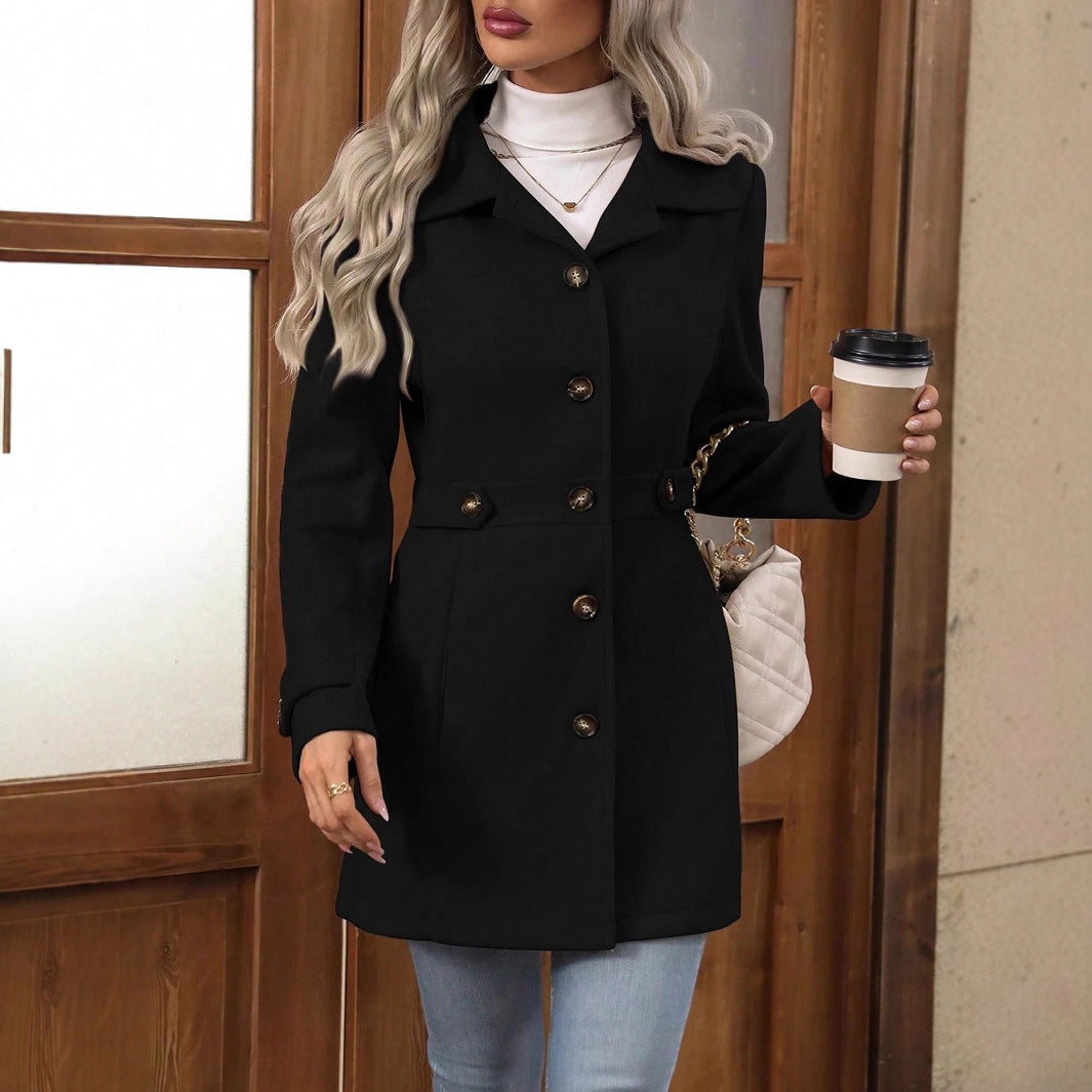 Camille – Belted Trench Coat | Tailored Double-Breasted Jacket For Timeless Elegance Neriona