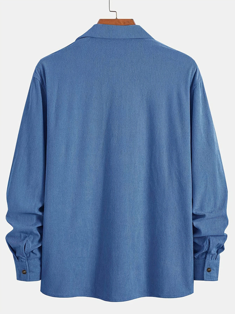 Elias – Ribbed Shacket Jacket | Men's Shirt Jacket for Everyday Layering & Fall Wear