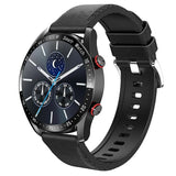 Non-Invasive Blood Glucose Test Smartwatch | Bluetooth Calling Fitness Watch with Heart Rate, Sleep and Health Monitoring Neriona Black Leather Strap