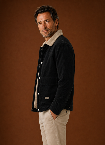 Men's Corduroy Sherpa Lined Winter Jacket | Corwin