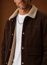 Men's Corduroy Sherpa Lined Winter Jacket | Corwin