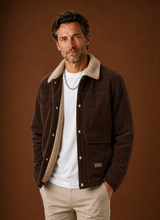 Men's Corduroy Sherpa Lined Winter Jacket | Corwin