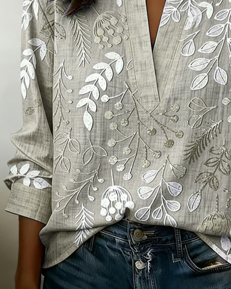 Lillian – Floral V-Neck Blouse | Lightweight Dressy Top For Everyday Elegance Blouses & Shirts Neriona
