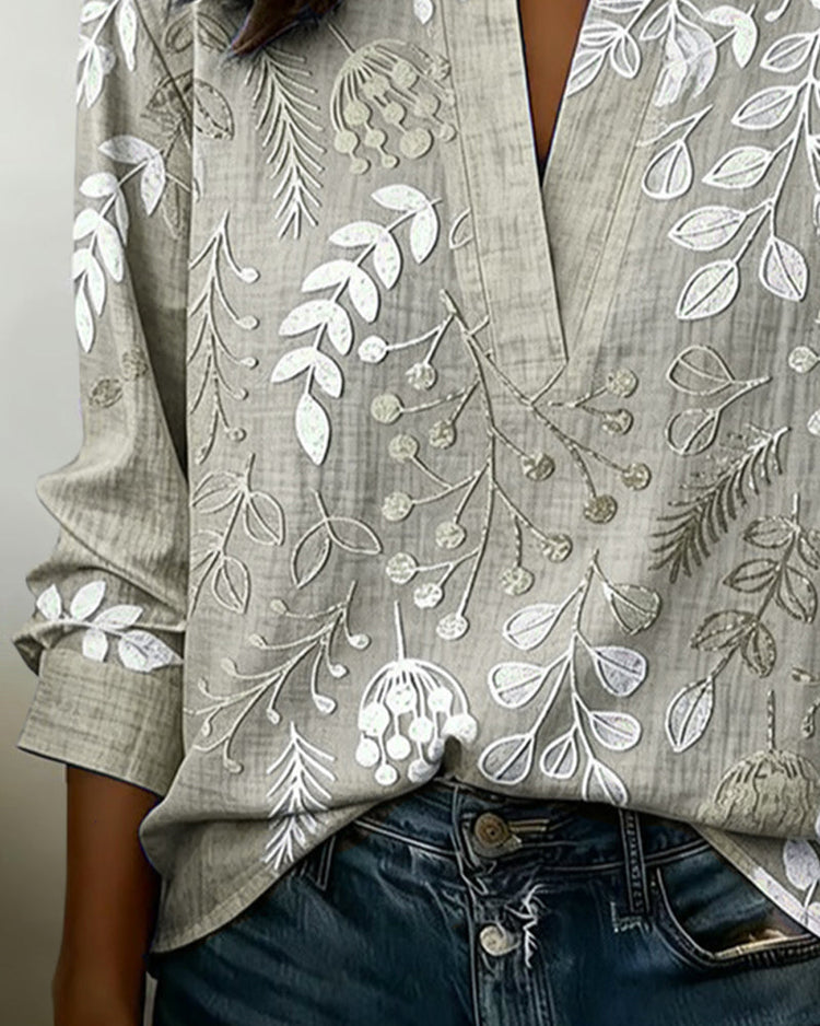 Lillian – Floral V-Neck Blouse | Lightweight Dressy Top For Everyday Elegance Blouses & Shirts Neriona