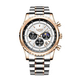 The Monarch Watch – Stainless Steel Quartz Watch | Bold Luxury Watch for Business, Evening & Everyday Wear Neriona Pearl
