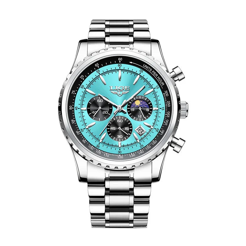 The Monarch Watch – Stainless Steel Quartz Watch | Bold Luxury Watch for Business, Evening & Everyday Wear Neriona Ocean
