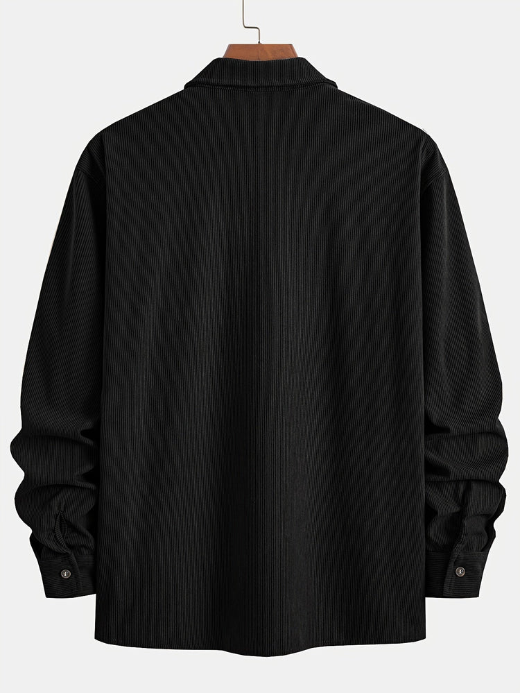 Elias – Ribbed Shacket Jacket | Men's Shirt Jacket for Everyday Layering & Fall Wear