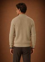 Men's Full Zip Knit Cardigan – Cardigan, Khaki - Cole & May